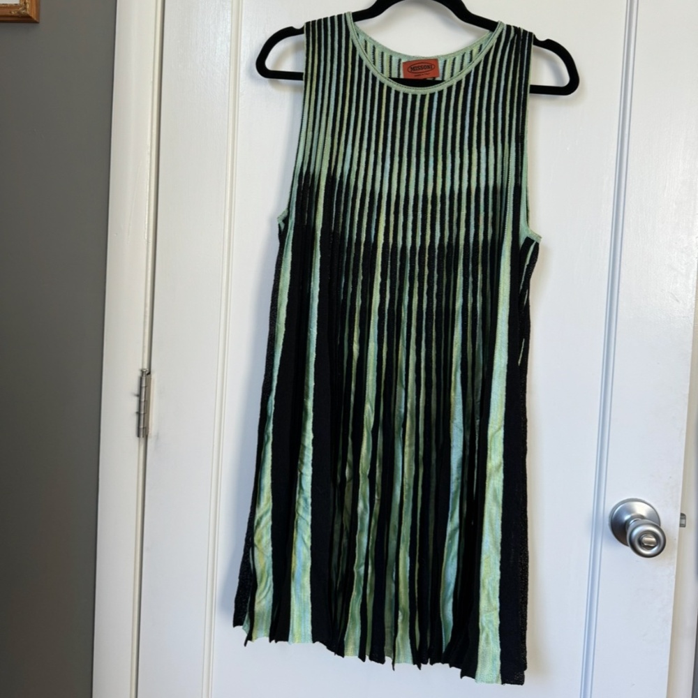 Missoni pleated striped mini PARTY dress